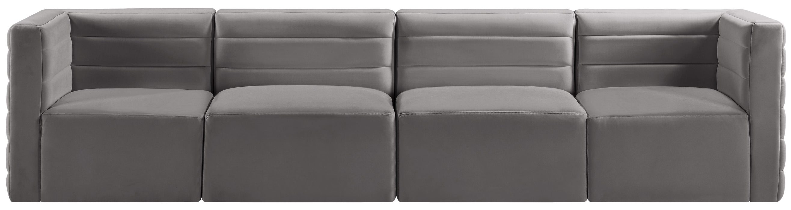 Quincy Grey Velvet Modular Sofa