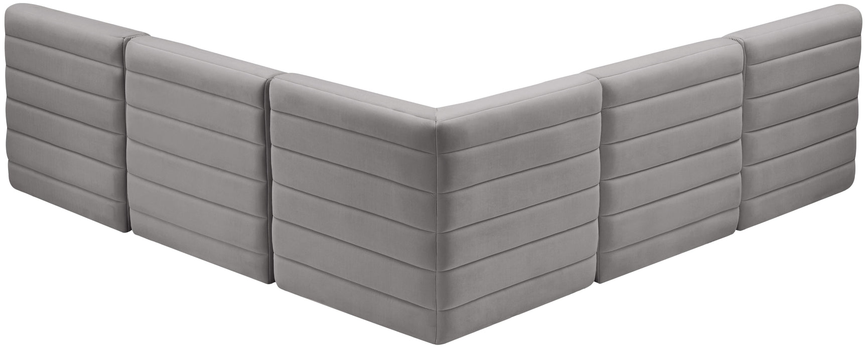 Quincy Grey Velvet Modular Sectional