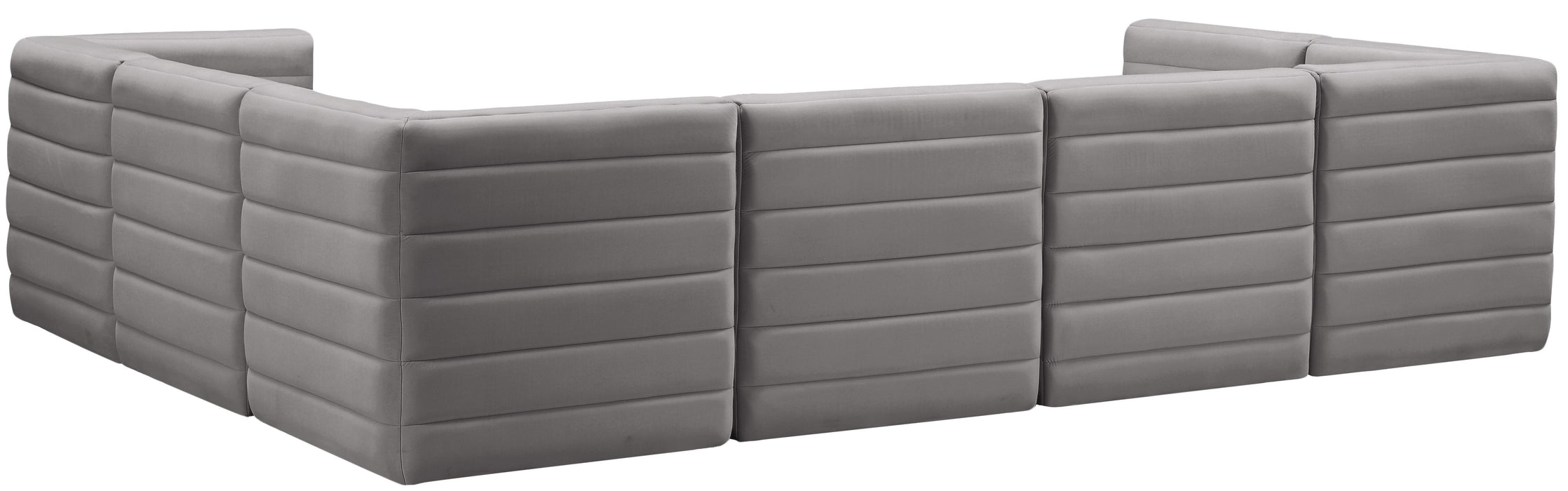 Quincy Grey Velvet Modular Sectional