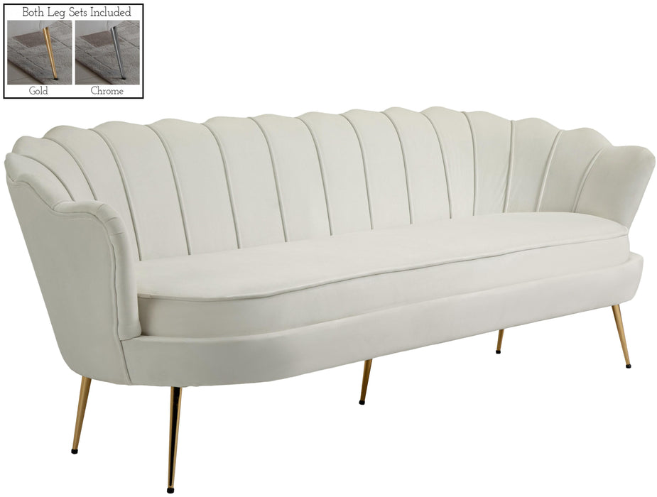 Gardenia Cream Velvet Sofa image