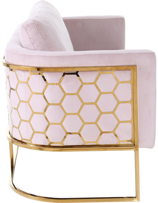 Casa Pink Velvet Loveseat