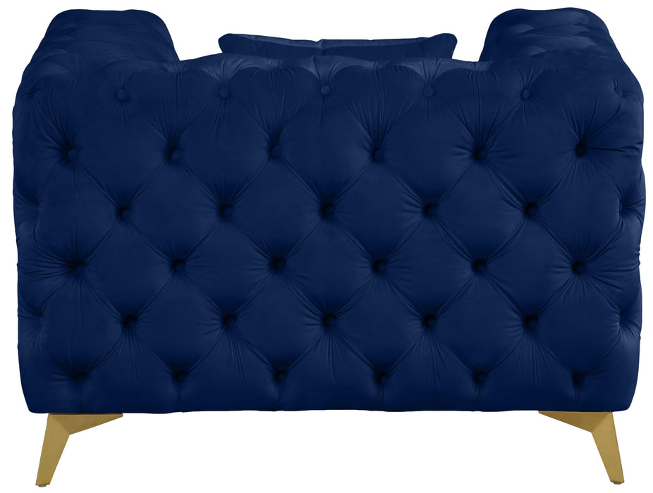 Kingdom Navy Velvet Chair