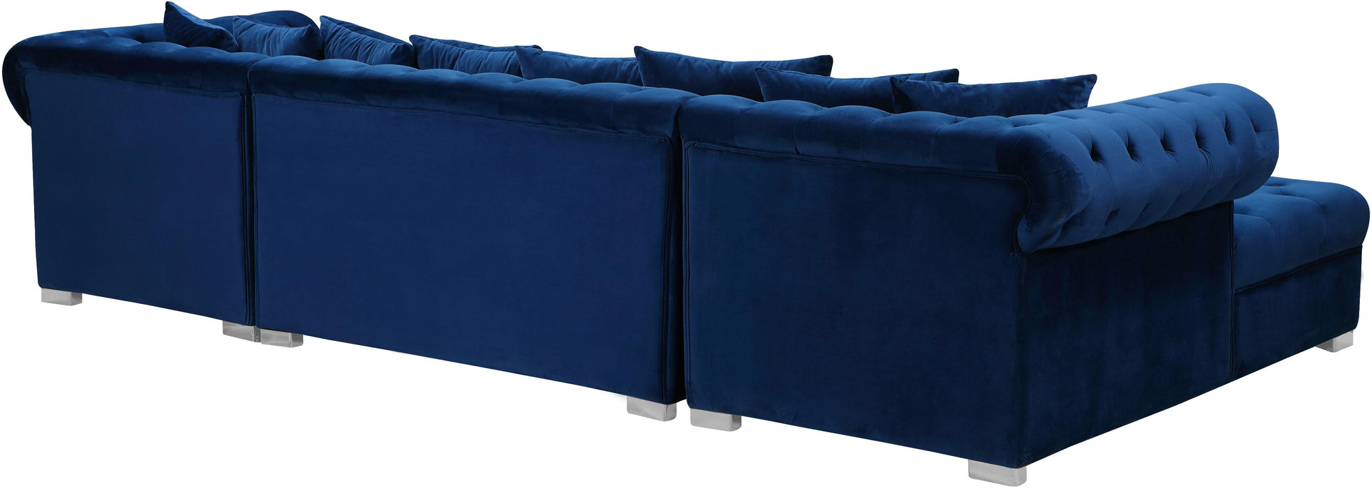 Presley Navy Velvet 3pc. Sectional