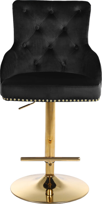 Claude Black Velvet Adjustable Stool