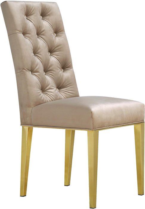 Capri Beige Velvet Dining Chair