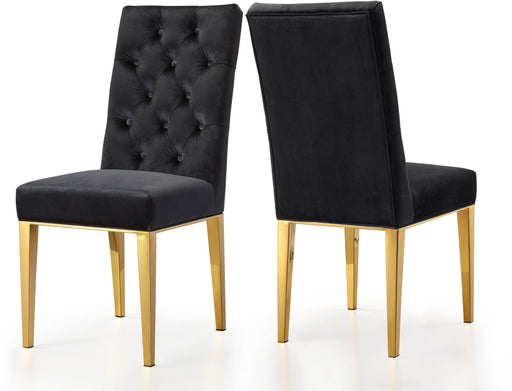 Capri Black Velvet Dining Chair image