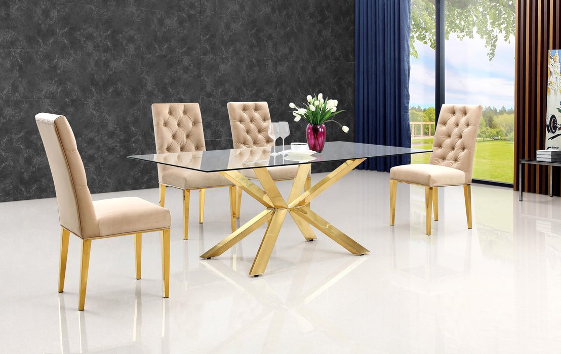 Capri Gold Dining Table - US Furniture & Mattress (Waterbury,CT)*