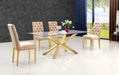 Capri Gold Dining Table - US Furniture & Mattress (Waterbury,CT)*
