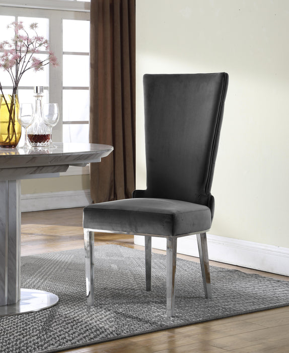 Serafina Grey Velvet Dining Chair