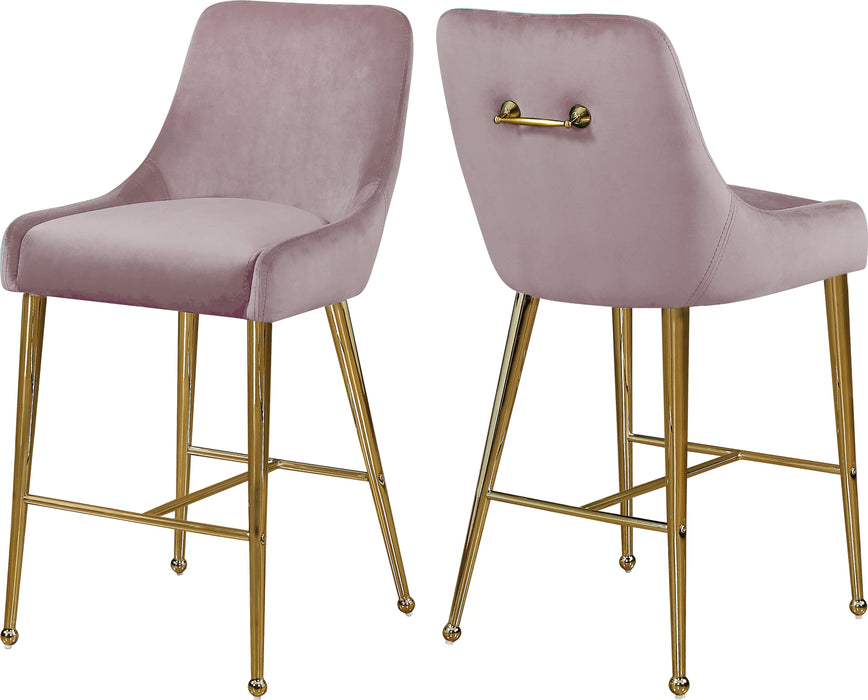 Owen Pink Velvet Stool image