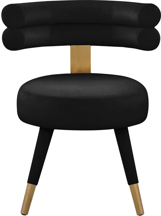 Fitzroy Black Velvet Dining Chair