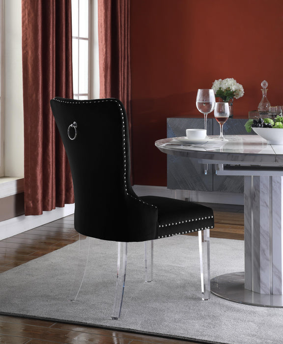 Miley Black Velvet Dining Chair