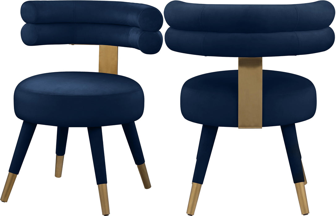 Fitzroy Navy Velvet Dining Chair image