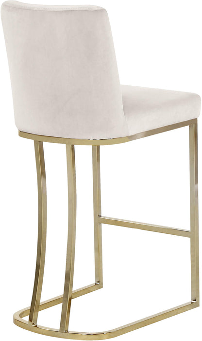 Heidi Cream Velvet Stool