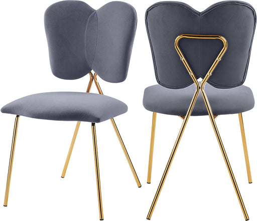 Angel Grey Velvet Dining Chair image