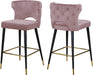 Kelly Pink Velvet Stool image