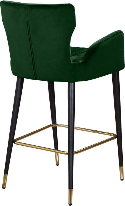 Luxe Green Velvet Stool