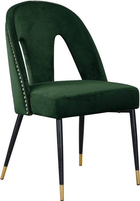 Akoya Green Velvet Dining Chair