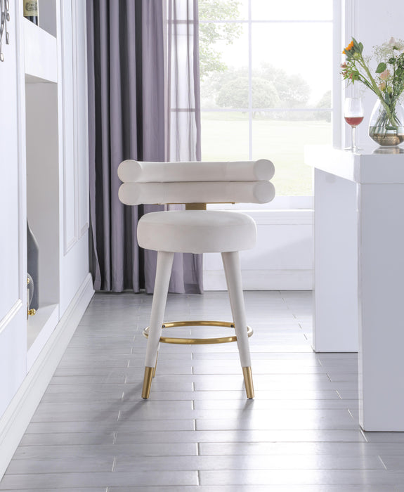 Fitzroy Cream Velvet Counter Stool