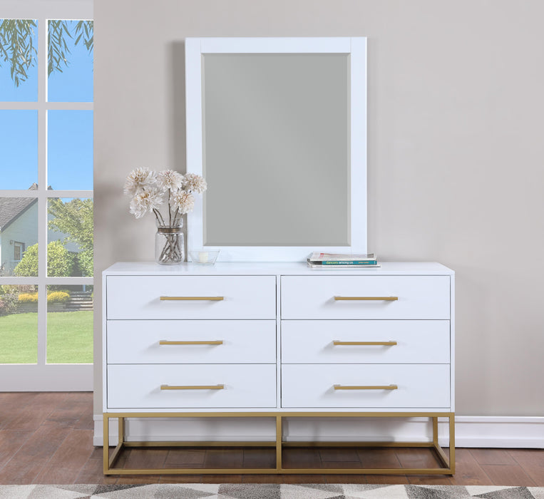 Maxine White / Gold Dresser