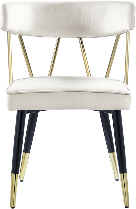 Rheingold Cream Velvet Dining Chair