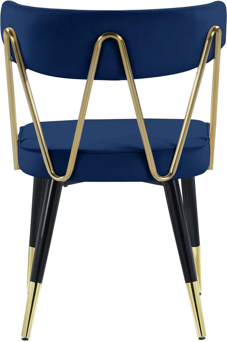 Rheingold Navy Velvet Dining Chair