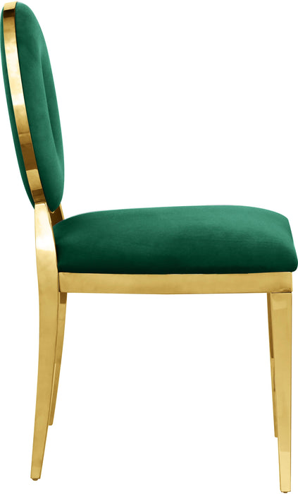 Carousel Green Velvet Dining Chair