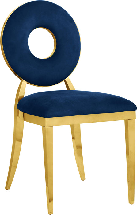 Carousel Navy Velvet Dining Chair