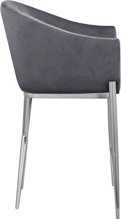 Xavier Grey Velvet Counter Stool