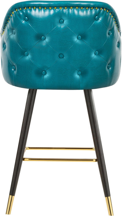 Barbosa Blue Faux Leather Counter/Bar Stool