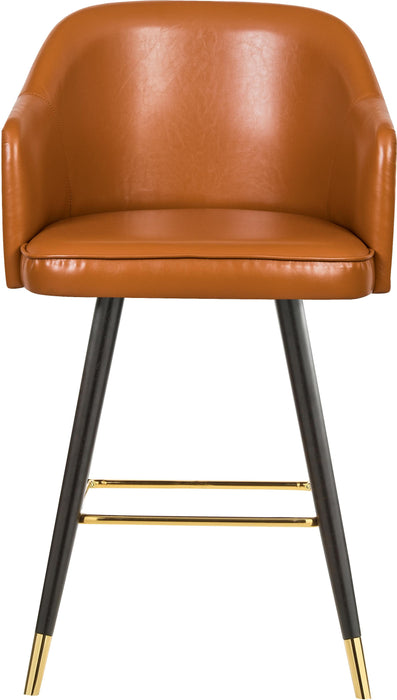 Barbosa Cognac Faux Leather Counter/Bar Stool