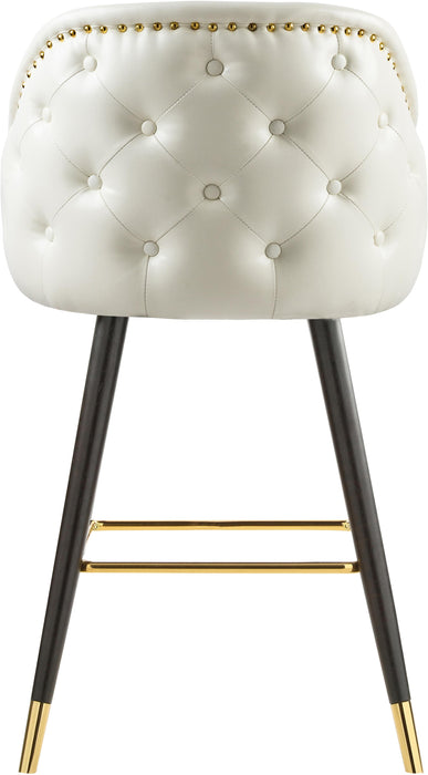 Barbosa White Faux Leather Counter/Bar Stool