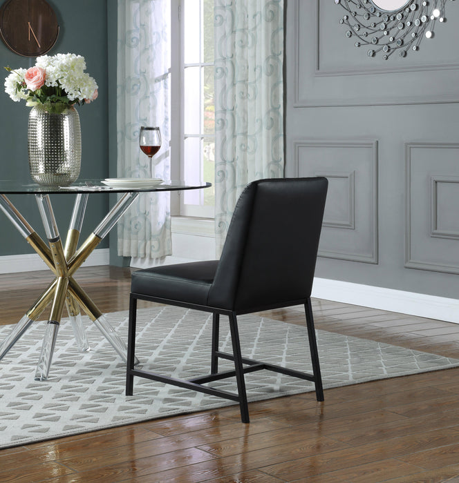 Bryce Black Faux Leather Dining Chair