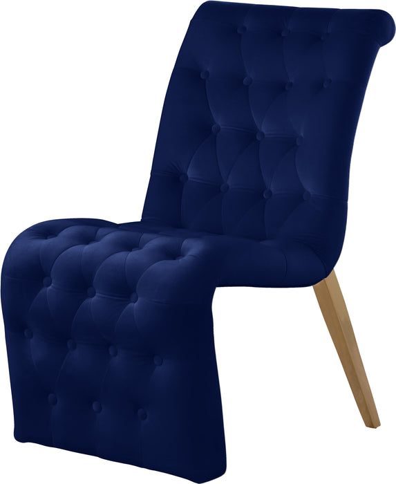 Curve Navy Velvet Dining Chair