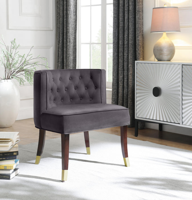 Perry Grey Velvet Dining Chair