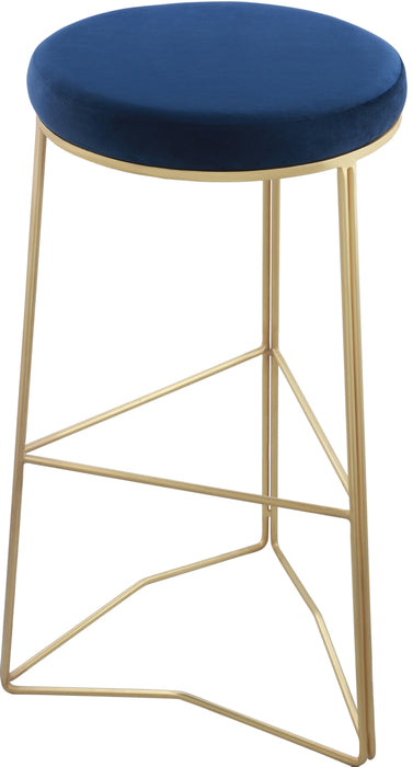 Tres Navy Velvet Bar Stool image