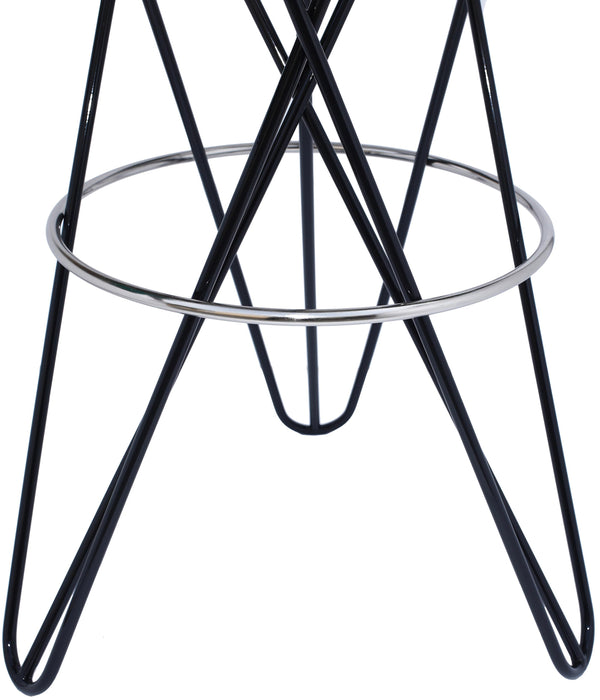 Mercury Black / Silver Bar Stool