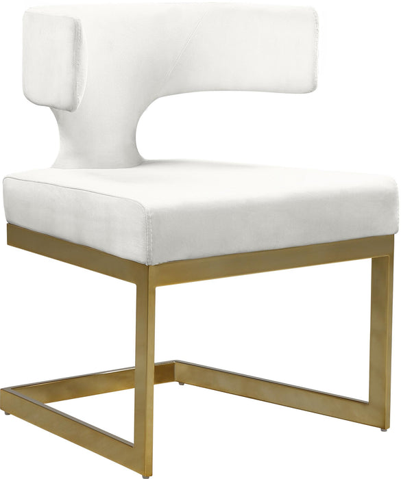 Alexandra Cream Velvet Dining Chair