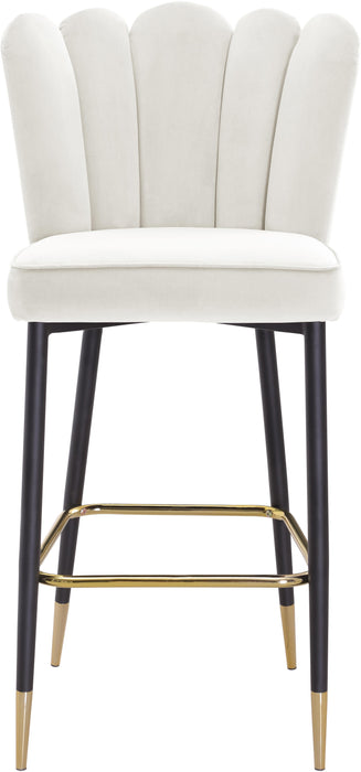 Lily Cream Velvet Stool