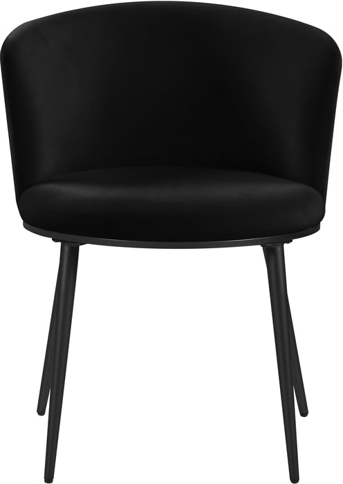 Skylar Black Velvet Dining Chair