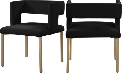 Caleb Black Velvet Dining Chair image