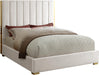 Becca Cream Velvet Queen Bed - US Furniture & Mattress (Waterbury,CT)*