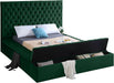 Bliss Green Velvet King Bed (3 Boxes) - US Furniture & Mattress (Waterbury,CT)*