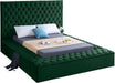 Bliss Green Velvet King Bed (3 Boxes) - US Furniture & Mattress (Waterbury,CT)*