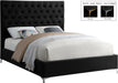 Cruz Black Velvet Queen Bed - US Furniture & Mattress (Waterbury,CT)*