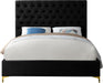 Cruz Black Velvet Queen Bed - US Furniture & Mattress (Waterbury,CT)*