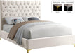 Cruz Cream Velvet King Bed - US Furniture & Mattress (Waterbury,CT)*