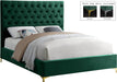 Cruz Green Velvet Queen Bed - US Furniture & Mattress (Waterbury,CT)*