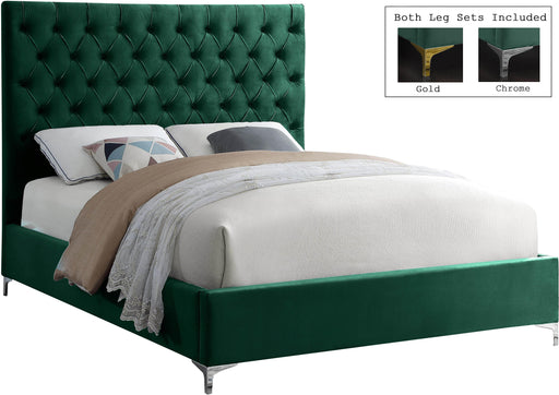 Cruz Green Velvet King Bed - US Furniture & Mattress (Waterbury,CT)*