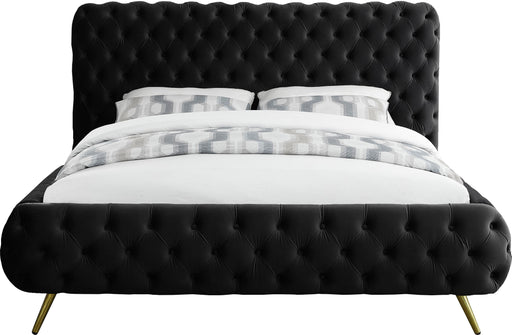 Delano Black Velvet Queen Bed - US Furniture & Mattress (Waterbury,CT)*
